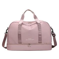 Imagem de Saco de treinamento de fitness de nylon seco e úmido bolsa masculina mulher crossbody esporte impermeável de grande capacidade para treino para compras diárias