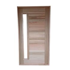 Imagem de Porta Pivotante Com Visor Reto Eucalipto 2,13X1,17