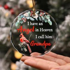 Imagem de Ornamentos para perda de um ente querido, presentes de lembrança de simpatia para entes queridos passados, presentes de luto, enfeite de Natal em memorial, enfeite de cristal, presentes de