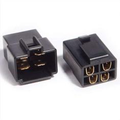 Imagem de Kit Terminal Conector 4 Vias Com Trava Pacote C/ 10 Kits