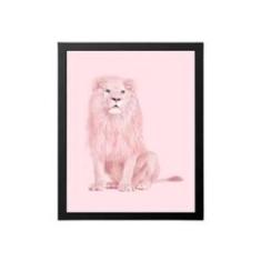 Imagem de Quadro Decorativo Leão  34X23Cm