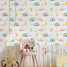 Imagem de Papel De Parede Adesivo Infantil Céu N014140 Rolo 0,58X3M