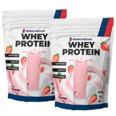 Imagem de Combo 2 Whey Protein Concentrado Morango 900G Newnutrition