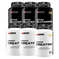 Imagem de Kit 3X Power Glutamine 100G + 3X Power Creatine 100G