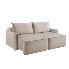 Imagem de Sofá 4 Lugares Retrátil Moon Linho Cru - Estofart