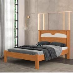 Imagem de Cama De Casal Mdf Nature Off White Flex Amsterdã Fênix - Fenix