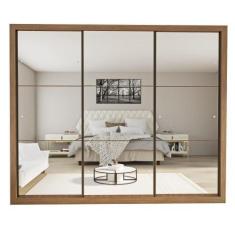 Imagem de Guarda Roupa Casal com 9 Espelho 3 Portas Ravena - Minastex