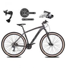Imagem de Bicicleta Aro 29 Ksw Xlt Alívio E Altus 27v Freio Hidráulico Garfo Trava Pneu Faixa - Grafite Tam.19