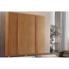 Imagem de Guarda Roupa Solteiro 4 Portas E 3 Gavetas C- Pés Gales Naturale