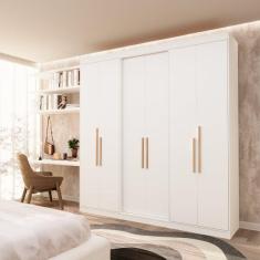 Imagem de Guarda Roupa Casal 6 Portas Lugano Branco