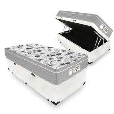 Imagem de Cama Box Com Baú Solteiro + Colchão De Molas Ensacadas - Probel - Evol