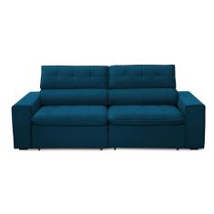 Imagem de Sofa 2 Lugares Retratil Reclinavel Libano 1,60 M Veludo Azul Marinho