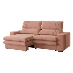 Imagem de Sof  2 Lugares Retr til Noruega 180 Cm Veludo  P s Tabaco - D