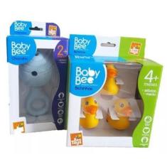 Imagem de Kit Chocalho E Mordedor Bola + 3 Patinhos Para Banho Do Bebê - Bee Toy