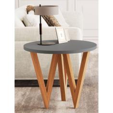 Imagem de Mesa Redonda Lateral Canto Sala Sofá Moderna - JB 8038 - JB móveis