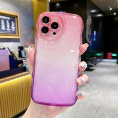 Imagem de Luxo gradiente arco-íris colorido claro encaracolado ondulado caso para iphone 13 12 11 pro max x xr xs max 7 8 plus silicone macio, 7, para se 2020, se 2022