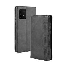 Imagem de Capa para Samsung Galaxy M80S, capa flip carteira com suporte de couro para Samsung Galaxy M80S, capa magnética retrô para telefone, capa carteira com compartimentos para cartões