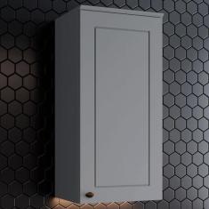 Imagem de Armário Aéreo Cozinha 40 Cm Americana 1 Porta 100% Mdf Cinza C364 - He