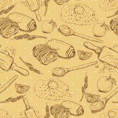 Imagem de Papel De Parede Adesivo Lavável Padaria 9M