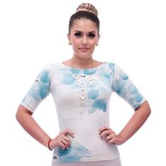 Blusa Crepe Estampada Decote V Titanium Jeans