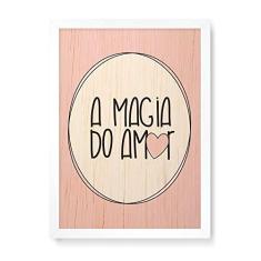 Imagem de Arte Maníacos Quadro Decorativo em Madeira A Magia do Amor - 23x16,25cm (Moldura caixa em laca )