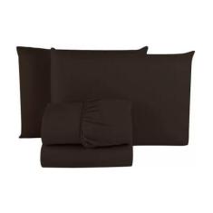 Imagem de Jogo De Lençol Casal Padrão 04 Pcs Micro Fibra Lisas Premium - Grupo O