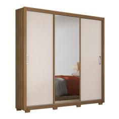 Imagem de Guarda Roupa Casal 3 Portas Residence C/ Pés 32230Pe Amêndola Touch /