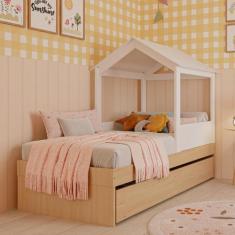 Imagem de Bicama Infantil com Casinha 2 em 1 montessoriana Linha Play Quater Móv