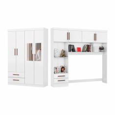 Imagem de Guarda-Roupa Casal Modulado 4 Portas Hercules 4 Portas 4 Gavetas com Espelho