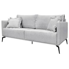 Imagem de Sofa Liv 3 Lugares 220cm Pes Aço Linho 234 Grigio Ezz