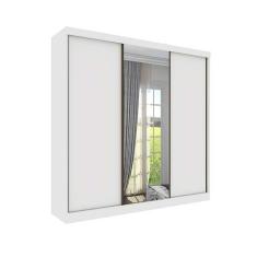 Imagem de Guarda-Roupa Casal com Espelho Dacar 3 PT 4 GV Neve - Tcil