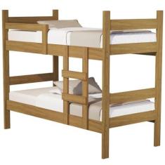 Imagem de Beliche De Solteiro Cambel Alana Mdf Com Escada 160x94x195cm