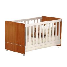 Imagem de Berço Americano Mini Cama Encanto Cor  Nature com Branco - Peternella Móveis