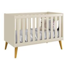 Imagem de Berço Americano Théo New Areia Fosco com Madeira - Reller