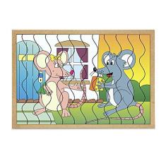 Imagem de Quebra-Cabeça Casal Ratos Carlu Brinquedos
