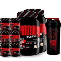 Imagem de Kit 2X Whey Protein Fusion + 2X Bcaa + 2X Creatina + 2X Glutamina + Co