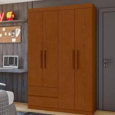 Imagem de Guarda-Roupa 4 Portas 2 Gavetas Zeus - Móveis Lopas