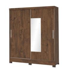 Imagem de Guarda Roupa Casal 2 Portas 2 Gavetas Naturale Com Espelho - San Marin