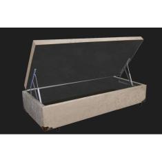 Imagem de Cama Box Baú Solteiro Platinum AColchões Suede Bege