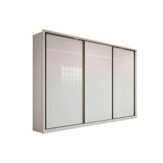 Imagem de Guarda Roupa 3 Portas de Correr e 6 Gavetas Spazio Branco - Lopas