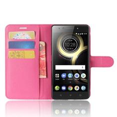 Imagem de Capa carteira Lenovo K8 Note, capa carteira flip de couro PU premium com compartimento para cartão, suporte e fecho magnético [capa interna à prova de choque de TPU] Compatível com Lenovo K8 Note