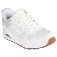 Imagem de Skechers Tênis feminino sem cadarço Uno-Banksia Hands Free, Branco, 35