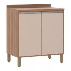 Imagem de Balcão De Cozinha Com Tampo 80 Cm 2 Portas De Abrir 1 Prateleira Lari