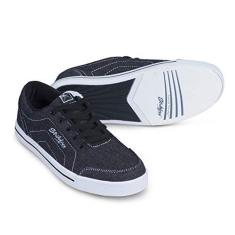 Imagem de Strikeforce Laguna Preto/Denim Tênis feminino de boliche com tecnologia FlexSlide para jogadores destro ou canhoto