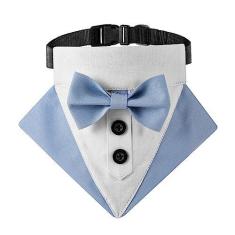 Imagem de Bandana de gravata borboleta para cães, coleira de smoking formal ajustável com gravata borboleta para meninos, cães, casamentos, festas de aniversário