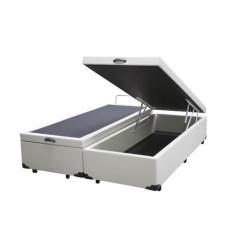 Imagem de Cama Box Arezzo Black White Baú Queen Molas Ensacadas - Portobel