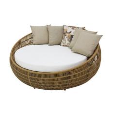 Imagem de Sofá Chaise Bola 1,40m Fibra e Alumínio de Jardim Piscina Área Externa