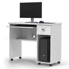 Imagem de Escrivaninha Office Vicenza Branco Brilhante - Lukaliam Móveis