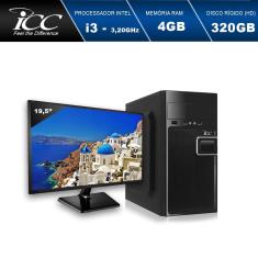 Imagem de Computador Desktop ICC IV2340S3M19 Intel Core I3 3.20 ghz 4gb HD 320GB HDMI FULL HD Monitor LED 19,5"
