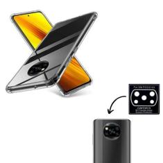 Imagem de Capa Capinha Antiqueda Compatível Xiaomi Poco X3 NFC + Película Gel Câmera Traseira